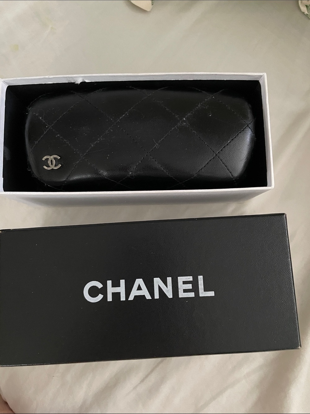 Authentic CHANEL Sunglasses case & box ( empty)